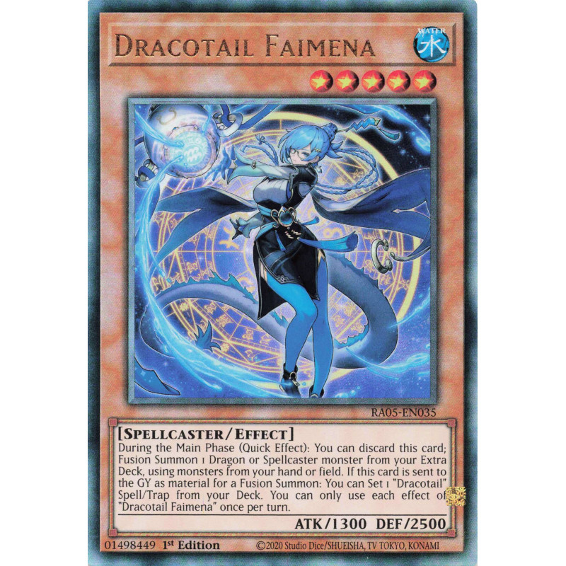 Yu-Gi-Oh TCG RA05-EN035 UL Dracotail Faimena Ultimate Rare Rarity Collection 5