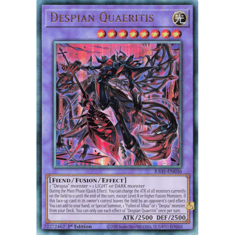 Yu-Gi-Oh TCG RA05-EN036 UL Despian Quaeritis Ultimate Rare Rarity Collection 5