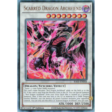 Yu-Gi-Oh TCG RA05-EN044 UL Scarred Dragon Archfiend Ultimate Rare Rarity Collection 5