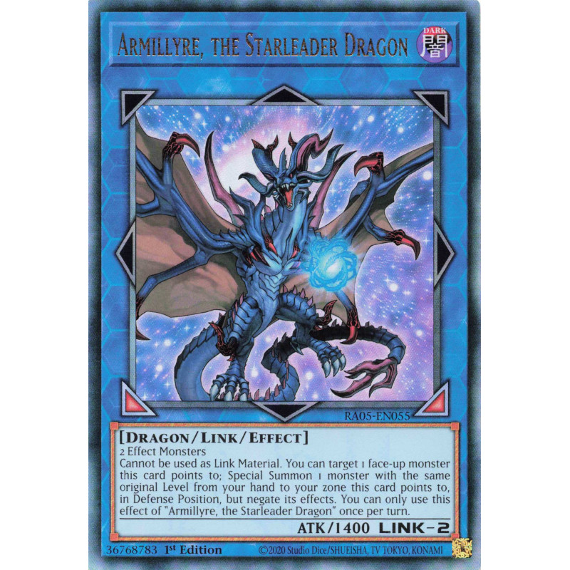 Yu-Gi-Oh TCG RA05-EN055 UL Armillyre, the Starleader Dragon Ultimate Rare Rarity Collection 5