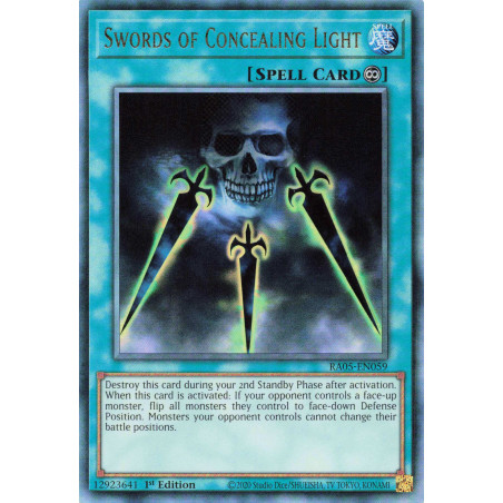 Yu-Gi-Oh TCG RA05-EN059 UL Swords of Concealing Light Ultimate Rare Rarity Collection 5