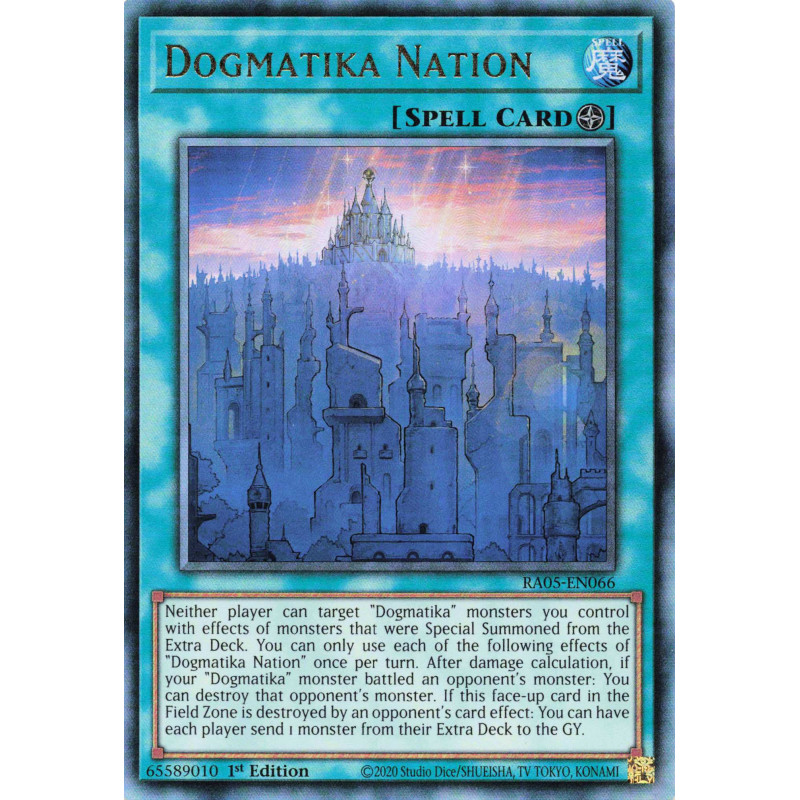 Yu-Gi-Oh TCG RA05-EN066 UL Dogmatika Nation Ultimate Rare Rarity Collection 5