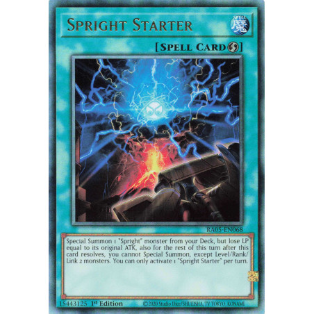 Yu-Gi-Oh TCG RA05-EN068 UL Spright Starter Ultimate Rare Rarity Collection 5