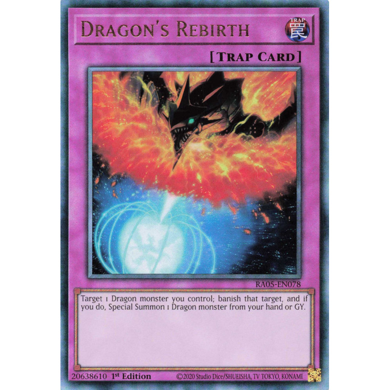 Yu-Gi-Oh TCG RA05-EN078 UL Dragon's Rebirth Ultimate Rare Rarity Collection 5