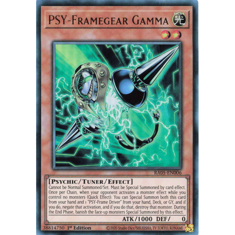 Yu-Gi-Oh TCG RA05-EN006 UR PSY-Framegear Gamma Ultra Rare Rarity Collection 5