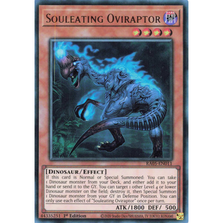 Yu-Gi-Oh TCG RA05-EN011 UR Souleating Oviraptor Ultra Rare Rarity Collection 5