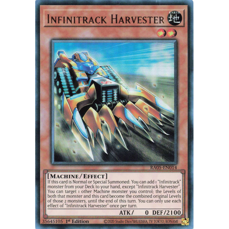 Yu-Gi-Oh TCG RA05-EN014 UR Infinitrack Harvester Ultra Rare Rarity Collection 5