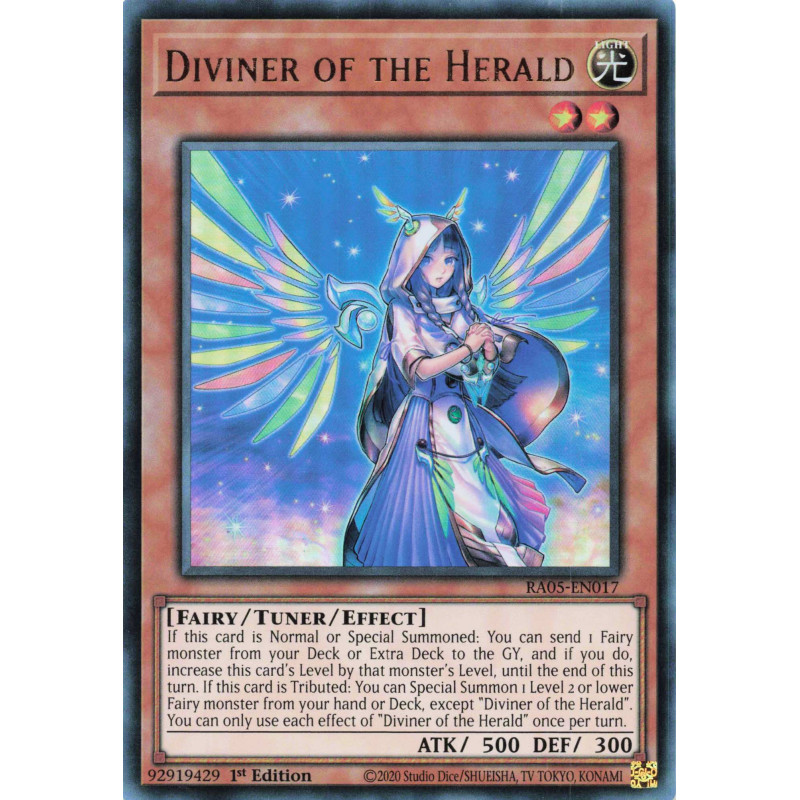 Yu-Gi-Oh TCG RA05-EN017 UR Diviner of the Herald Ultra Rare Rarity Collection 5
