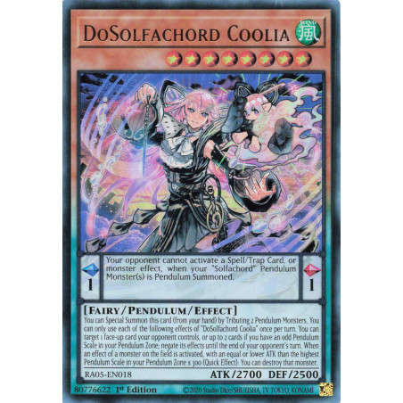 Yu-Gi-Oh TCG RA05-EN018 UR DoSolfachord Coolia Ultra Rare Rarity Collection 5