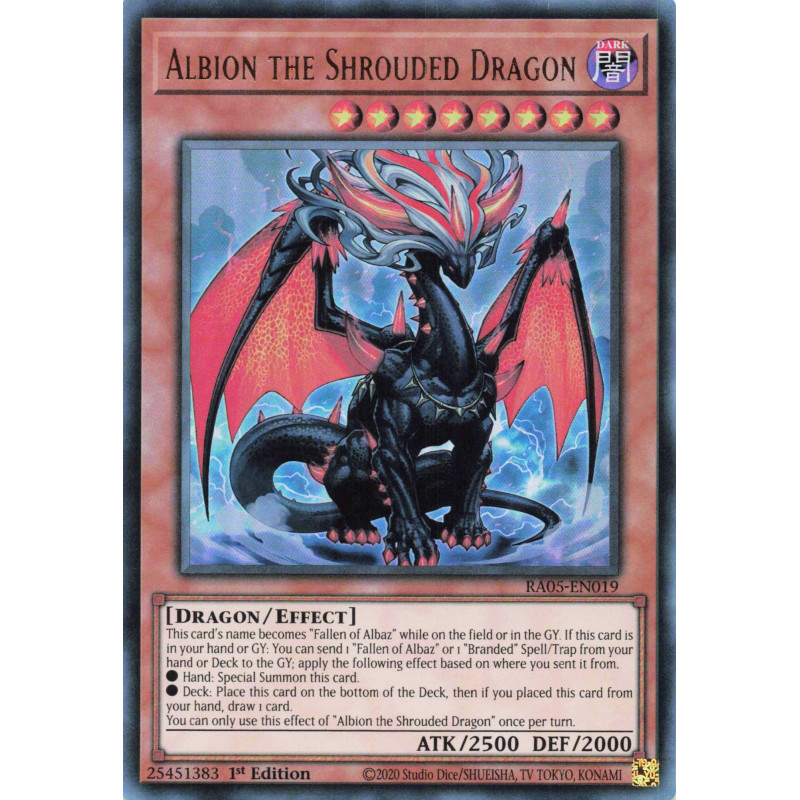 Yu-Gi-Oh TCG RA05-EN019 UR Albion the Shrouded Dragon Ultra Rare Rarity Collection 5