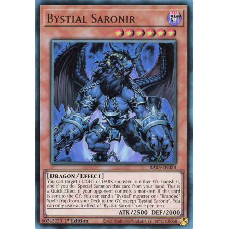 Yu-Gi-Oh TCG RA05-EN023 UR Bystial Saronir Ultra Rare Rarity Collection 5