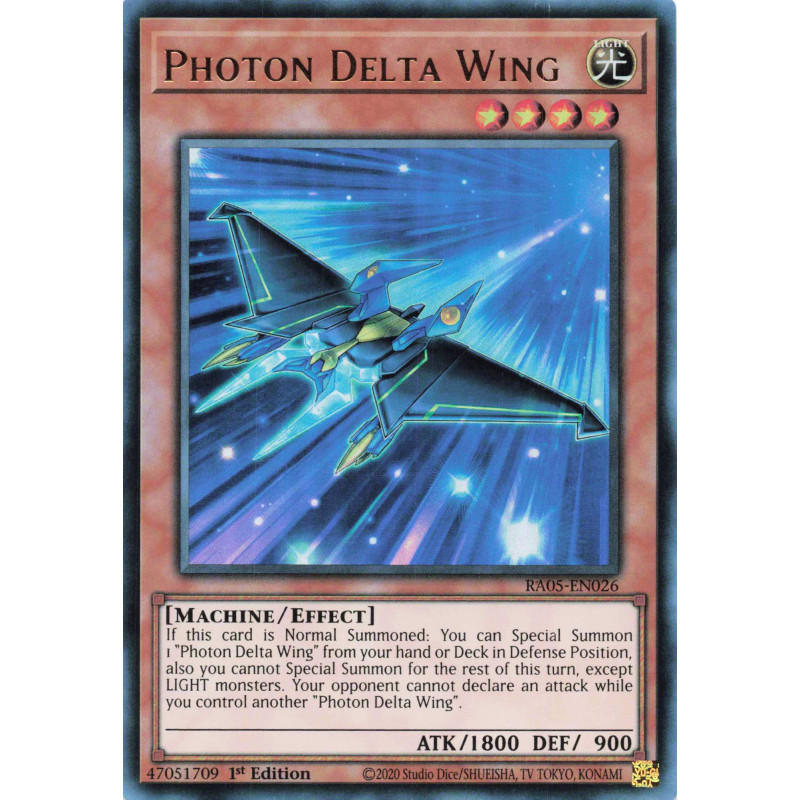 Yu-Gi-Oh TCG RA05-EN026 UR Photon Delta Wing Ultra Rare Rarity Collection 5