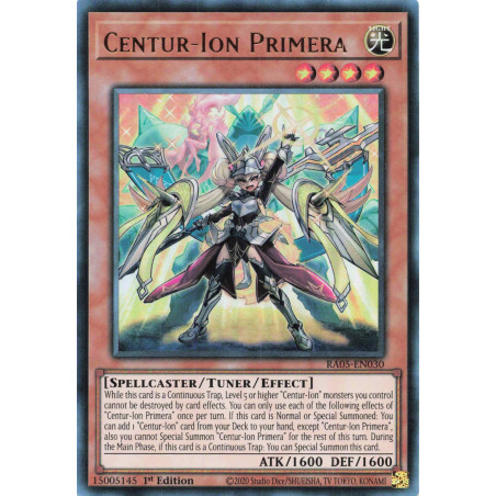 Yu-Gi-Oh TCG RA05-EN030 UR Centur-Ion Primera Ultra Rare Rarity Collection 5
