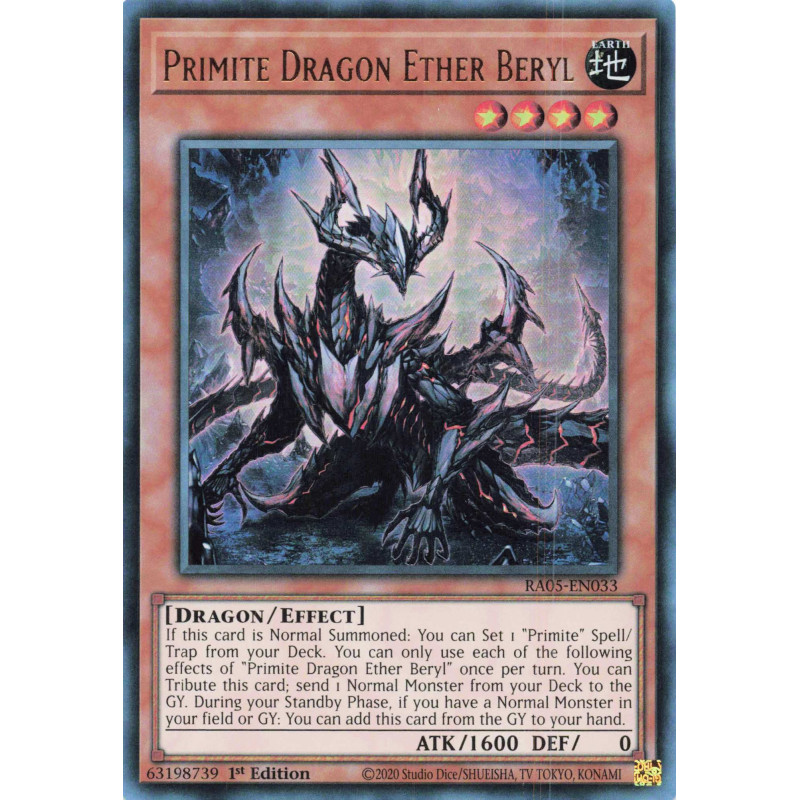 Yu-Gi-Oh TCG RA05-EN033 UR Primite Dragon Ether Beryl Ultra Rare Rarity Collection 5
