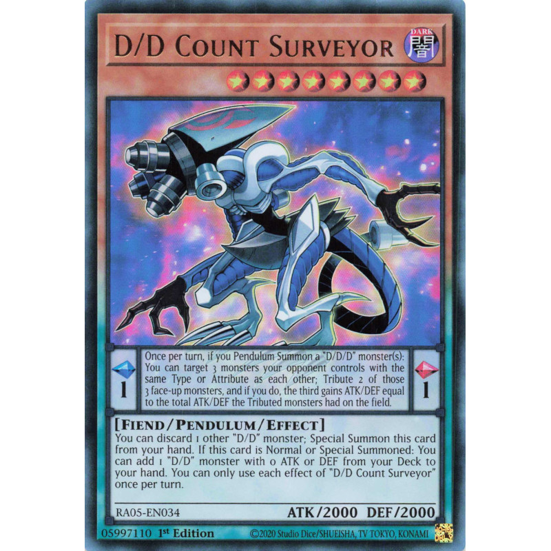Yu-Gi-Oh TCG RA05-EN034 UR D/D Count Surveyor Ultra Rare Rarity Collection 5