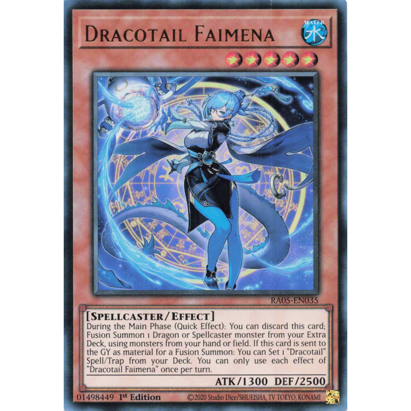 Yu-Gi-Oh TCG RA05-EN035 UR Dracotail Faimena Ultra Rare Rarity Collection 5