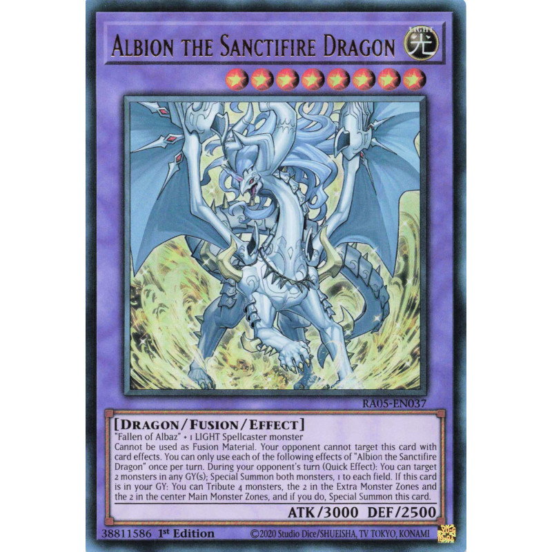 Yu-Gi-Oh TCG RA05-EN037 UR Albion the Sanctifire Dragon Ultra Rare Rarity Collection 5