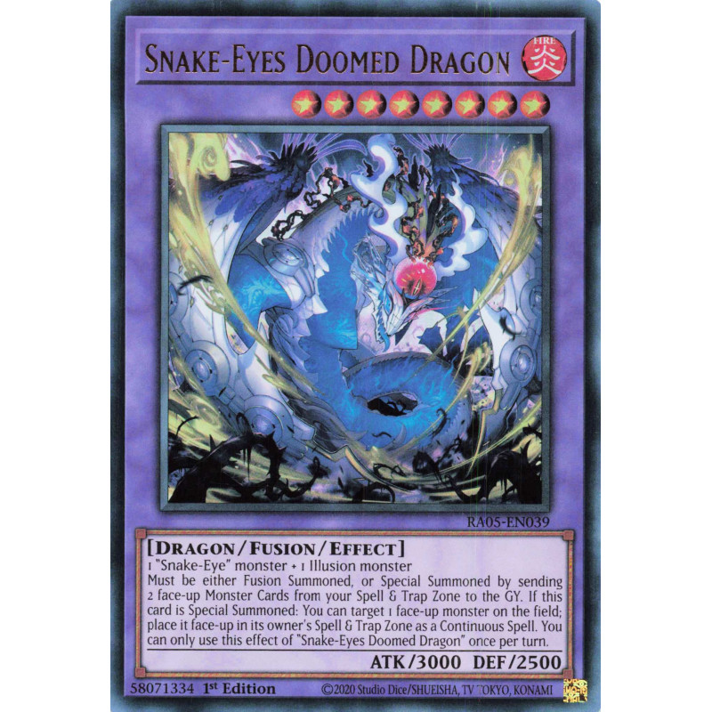 Yu-Gi-Oh TCG RA05-EN039 UR Snake-Eyes Doomed Dragon Ultra Rare Rarity Collection 5