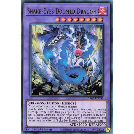 Yu-Gi-Oh TCG RA05-EN039 UR Snake-Eyes Doomed Dragon Ultra Rare Rarity Collection 5