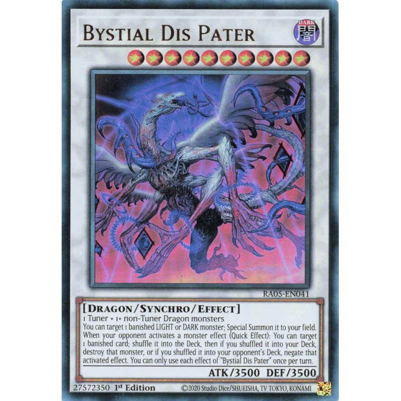 Yu-Gi-Oh TCG RA05-EN041 UR Bystial Dis Pater Ultra Rare Rarity Collection 5