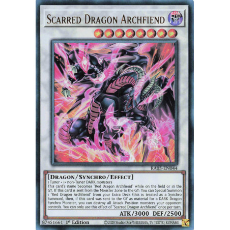 Yu-Gi-Oh TCG RA05-EN044 UR Scarred Dragon Archfiend Ultra Rare Rarity Collection 5