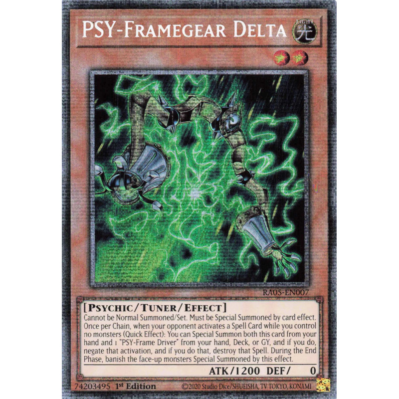 Yu-Gi-Oh TCG RA05-EN007 STAR PSY-Framegear Delta Starlight Rare Rarity Collection 5
