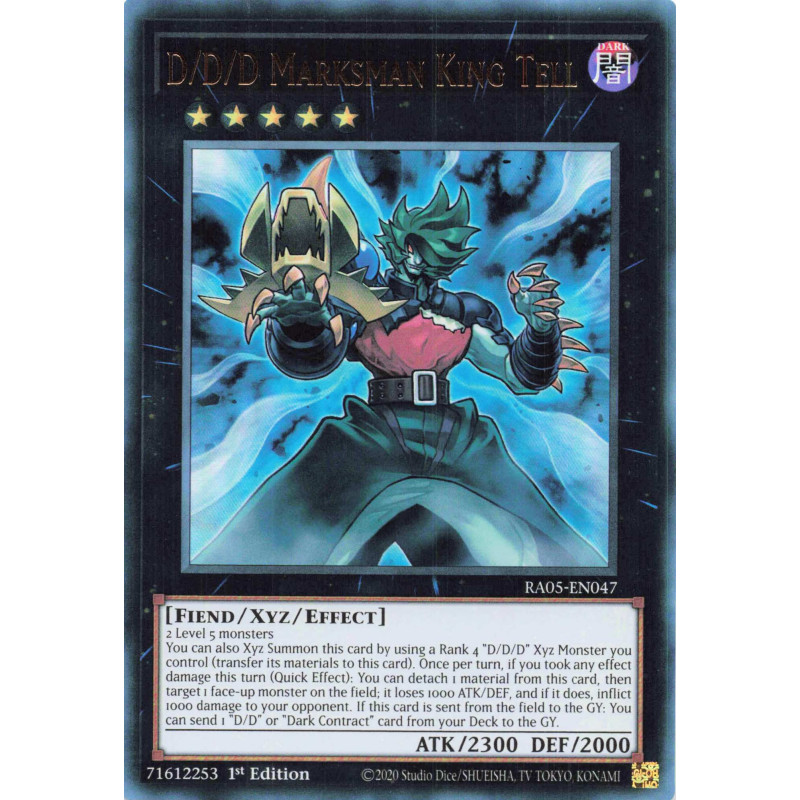 Yu-Gi-Oh TCG RA05-EN047 UR D/D/D Marksman King Tell Ultra Rare Rarity Collection 5