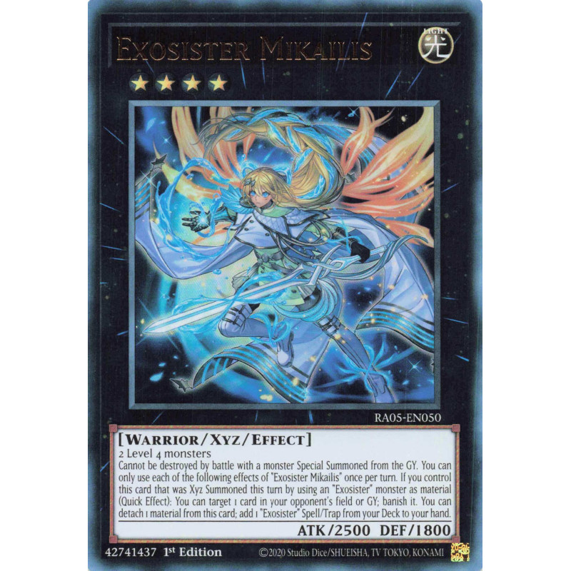 Yu-Gi-Oh TCG RA05-EN050 UR Exosister Mikailis Ultra Rare Rarity Collection 5