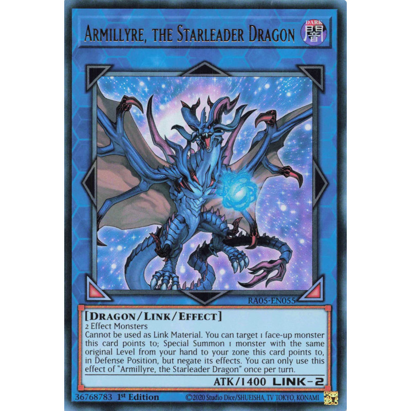 Yu-Gi-Oh TCG RA05-EN055 UR Armillyre, the Starleader Dragon Ultra Rare Rarity Collection 5