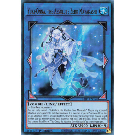 Yu-Gi-Oh TCG RA05-EN057 UR Yuki-Onna, the Absolute Zero Mayakashi Ultra Rare Rarity Collection 5