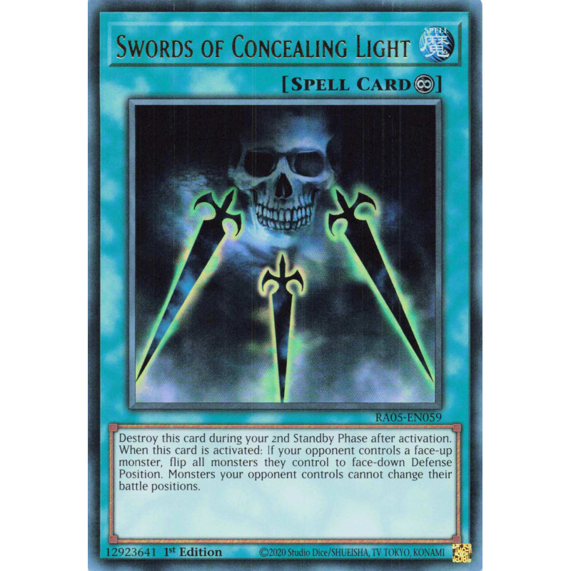 Yu-Gi-Oh TCG RA05-EN059 UR Swords of Concealing Light Ultra Rare Rarity Collection 5