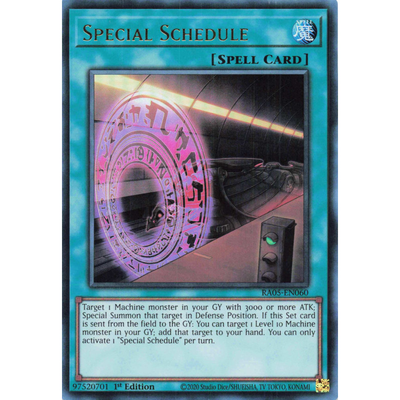 Yu-Gi-Oh TCG RA05-EN060 UR Special Schedule Ultra Rare Rarity Collection 5