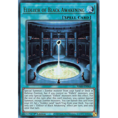 Yu-Gi-Oh TCG RA05-EN065 UR Eldlixir of Black Awakening Ultra Rare Rarity Collection 5