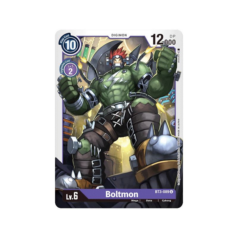Digimon_TCG_BT3-089_Boltmon_Uncommon_Union_Impact_Card_Game