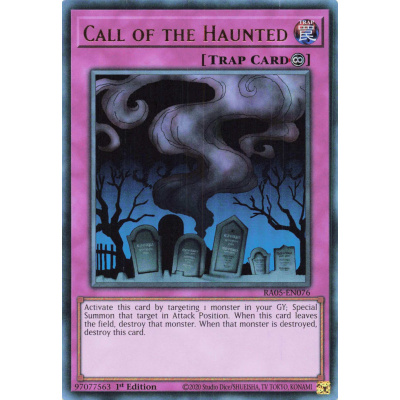 Yu-Gi-Oh TCG RA05-EN076 UR Call of the Haunted Ultra Rare Rarity Collection 5