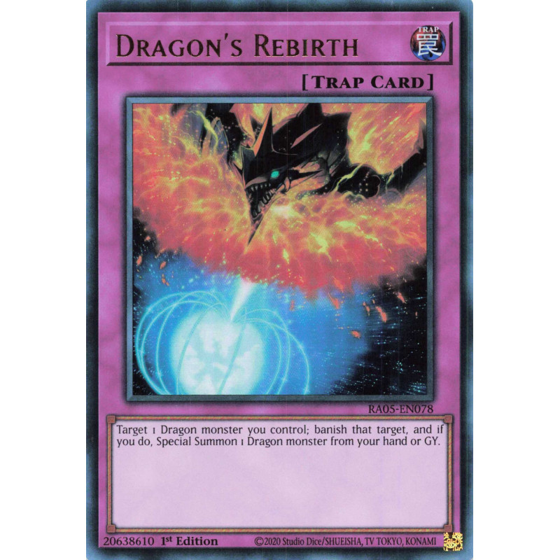 Yu-Gi-Oh TCG RA05-EN078 UR Dragon's Rebirth Ultra Rare Rarity Collection 5