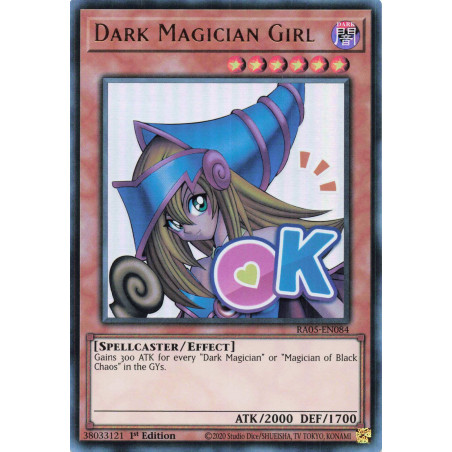 Yu-Gi-Oh TCG RA05-EN084 UR Dark Magician Girl (stamp artwork) Ultra Rare Rarity Collection 5