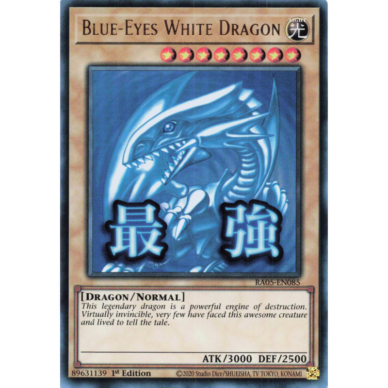 Yu-Gi-Oh TCG RA05-EN085 UR Blue-Eyes White Dragon (stamp artwork) Ultra Rare Rarity Collection 5