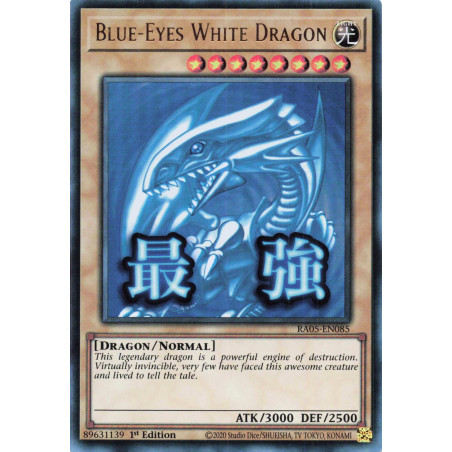 Yu-Gi-Oh TCG RA05-EN085 UR Blue-Eyes White Dragon (stamp artwork) Ultra Rare Rarity Collection 5