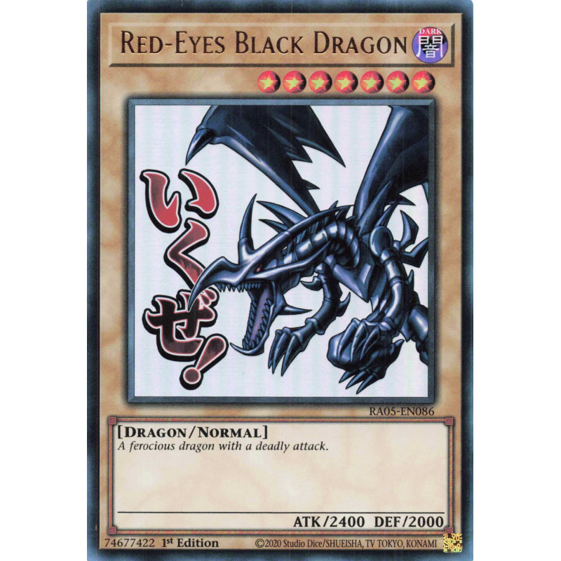Yu-Gi-Oh TCG RA05-EN086 UR Red-Eyes Black Dragon (stamp artwork) Ultra Rare Rarity Collection 5