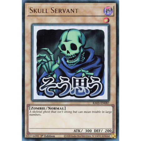 Yu-Gi-Oh TCG RA05-EN087 UR Skull Servant (stamp artwork) Ultra Rare Rarity Collection 5