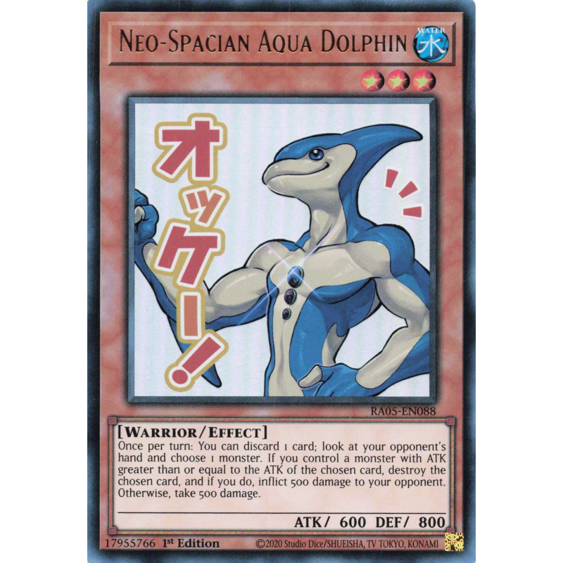 Yu-Gi-Oh TCG RA05-EN088 UR Neo-Spacian Aqua Dolphin (stamp artwork) Ultra Rare Rarity Collection 5