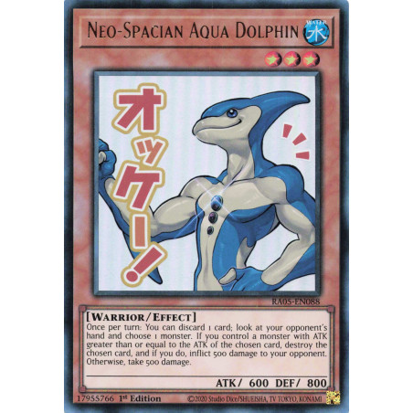 Yu-Gi-Oh TCG RA05-EN088 UR Neo-Spacian Aqua Dolphin (stamp artwork) Ultra Rare Rarity Collection 5