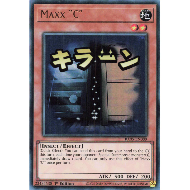Yu-Gi-Oh TCG RA05-EN089 UR Maxx C (stamp artwork) Ultra Rare Rarity Collection 5