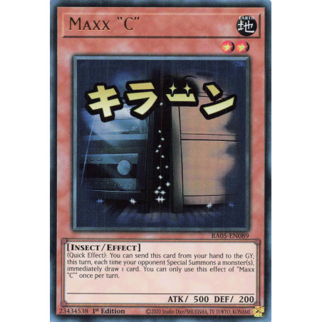 Yu-Gi-Oh TCG RA05-EN089 UR Maxx C (stamp artwork) Ultra Rare Rarity Collection 5