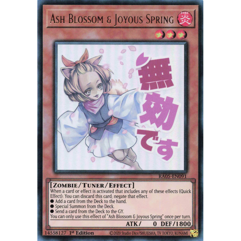 Yu-Gi-Oh TCG RA05-EN091 UR Ash Blossom & Joyous Spring (stamp artwork) Ultra Rare Rarity Collection 5