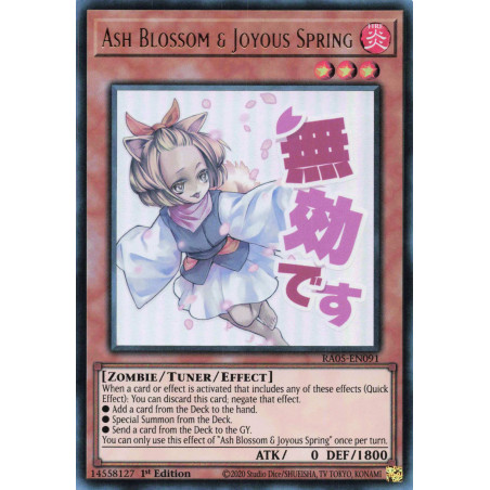 Yu-Gi-Oh TCG RA05-EN091 UR Ash Blossom & Joyous Spring (stamp artwork) Ultra Rare Rarity Collection 5