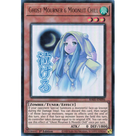 Yu-Gi-Oh TCG RA05-EN096 UR Ghost Mourner & Moonlit Chill (stamp artwork) Ultra Rare Rarity Collection 5