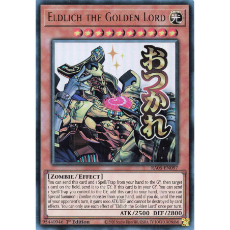 Yu-Gi-Oh TCG RA05-EN097 UR Eldlich the Golden Lord (stamp artwork) Ultra Rare Rarity Collection 5