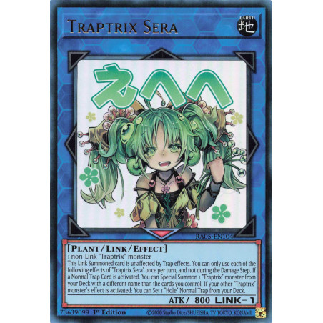 Yu-Gi-Oh TCG RA05-EN104 UR Traptrix Sera (stamp artwork) Ultra Rare Rarity Collection 5